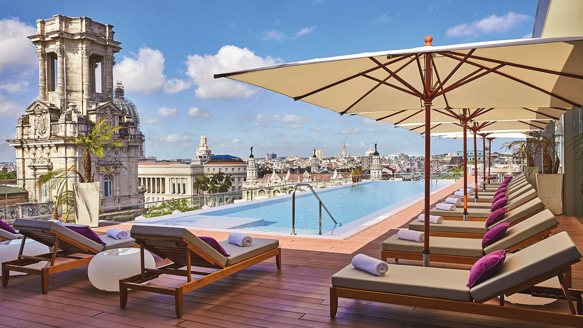 Amazing views of Havana from the rooftop of Grand Manzana Kempinski hotel
