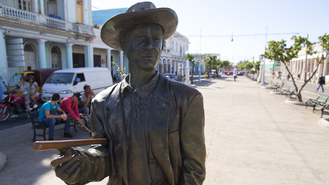 Statue of Benny More in Prado Avenue in Cienfuegos