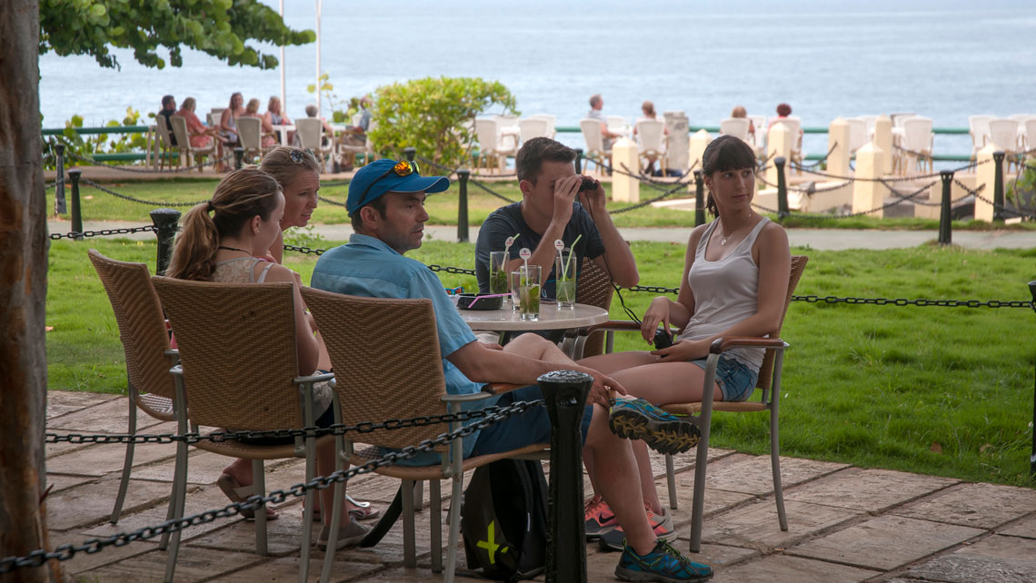 Beautiful setting at Hotel Nacional overlooking El Malecon 