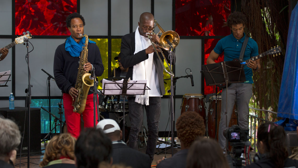 A band performing during International Jazz Festival of Havana