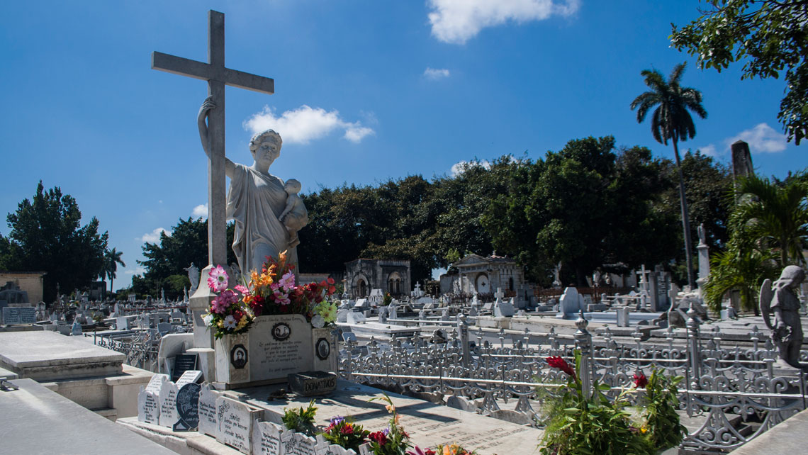 The tomb known as La Milagrosa in Colon cemetery
