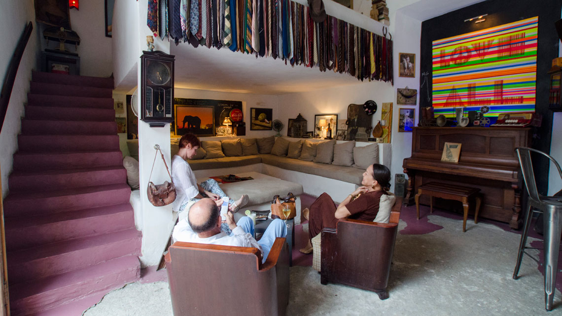 Large artworks on display at Sia Kara Cafe