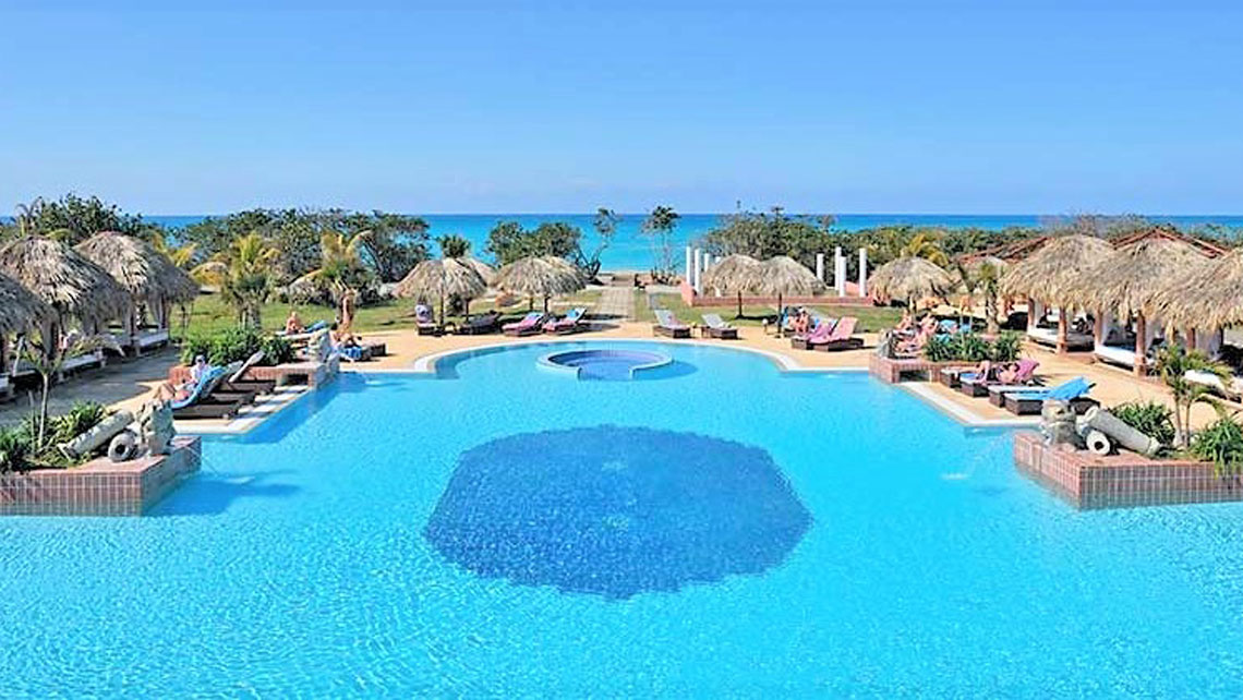 Swimming pool in a beach resort