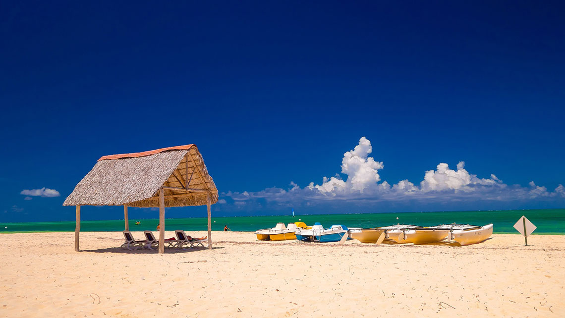 A rustic beach hut at the beach