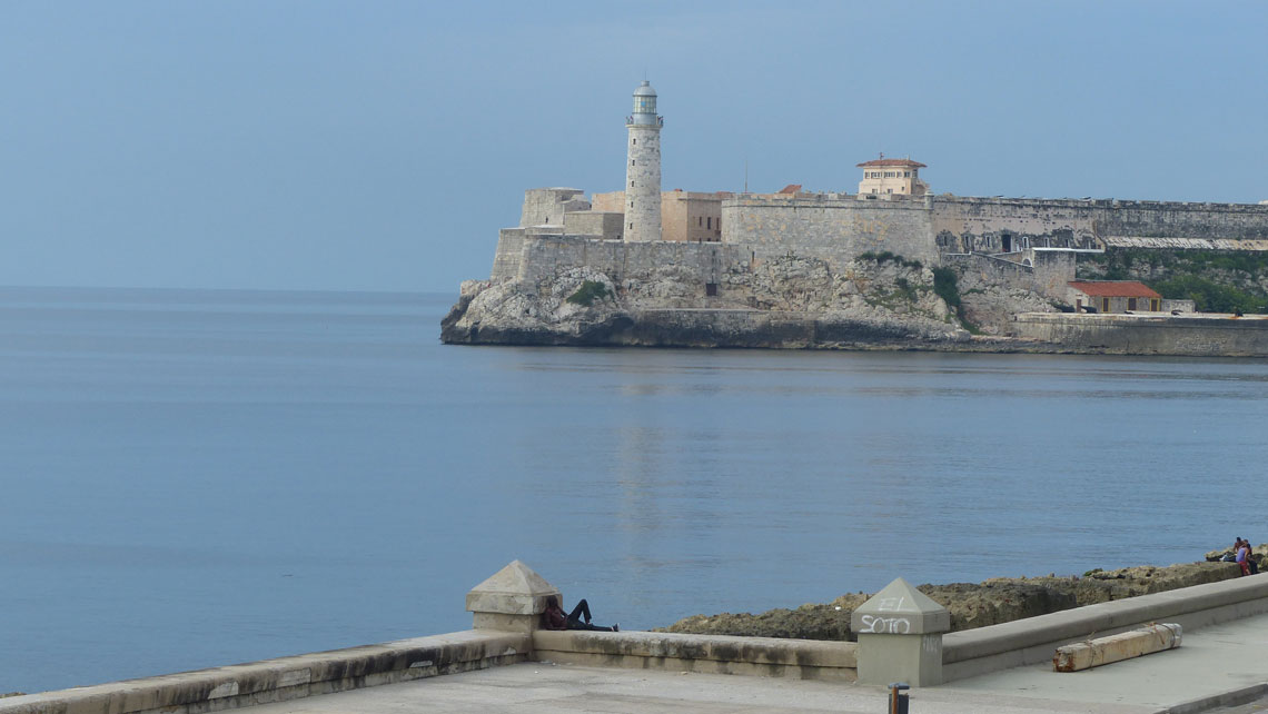 Morro Castle (Castillo de los Tres Reyes Magos del Morro), with the Faro Castillo del Morro lighthouse, in the entrance to Havana bay in Havana, Cuba