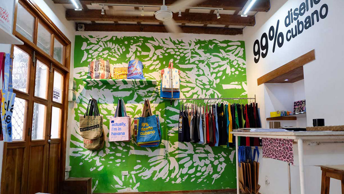 Local goods sold in Clandestina shop