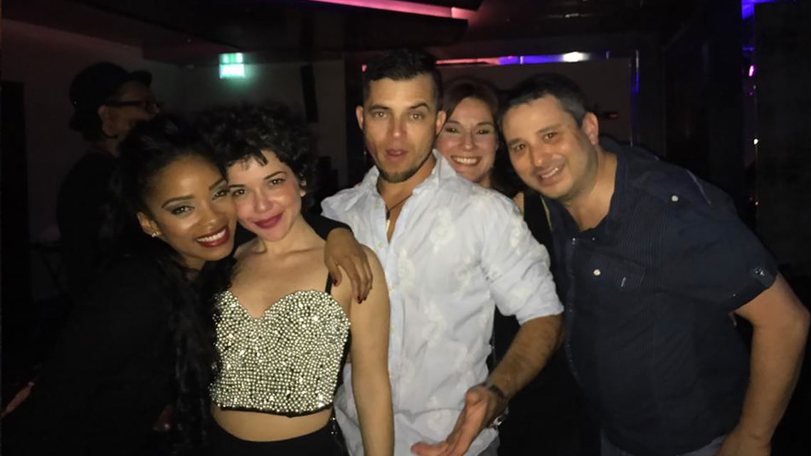 Raidel and Travel Consultant Seymour on a night out in Cuba