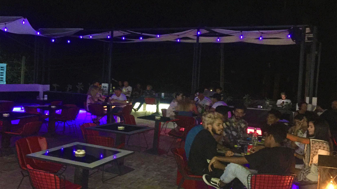 Bar Encuentro at night