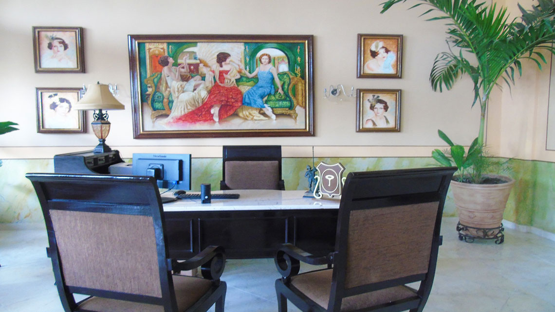 Interior of Hotel Central in Santa Clara