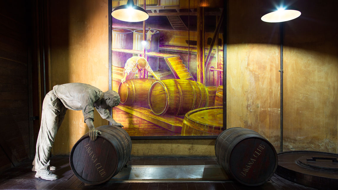 Display at Museo del Ron/Rum Museum in Havana