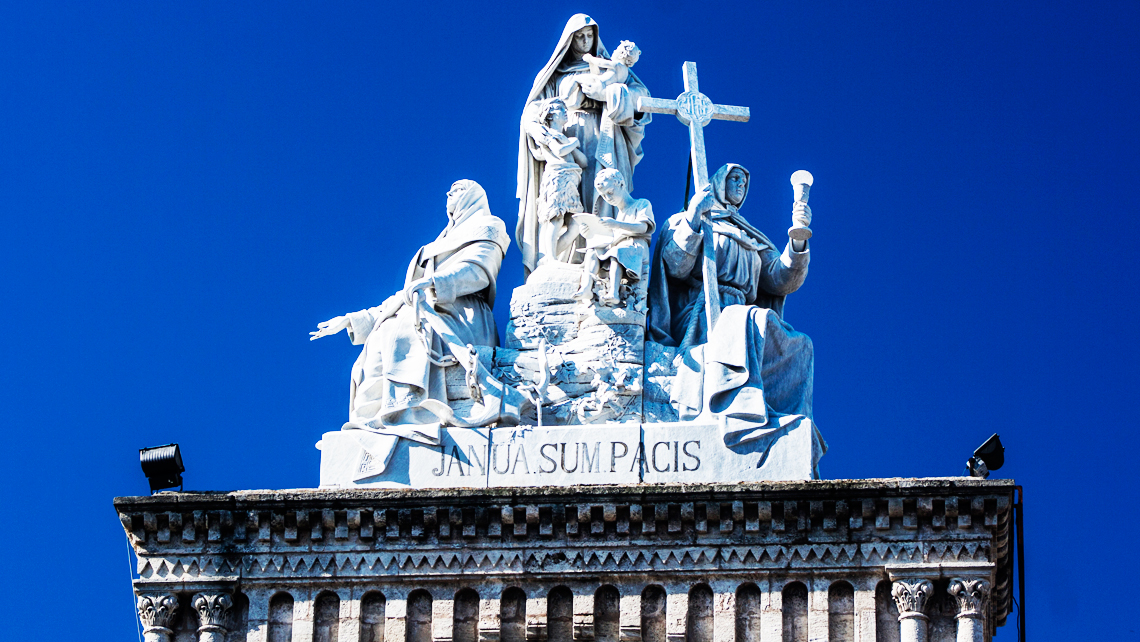Marble sculptures at Colon Cemetery, Havana, Cuba