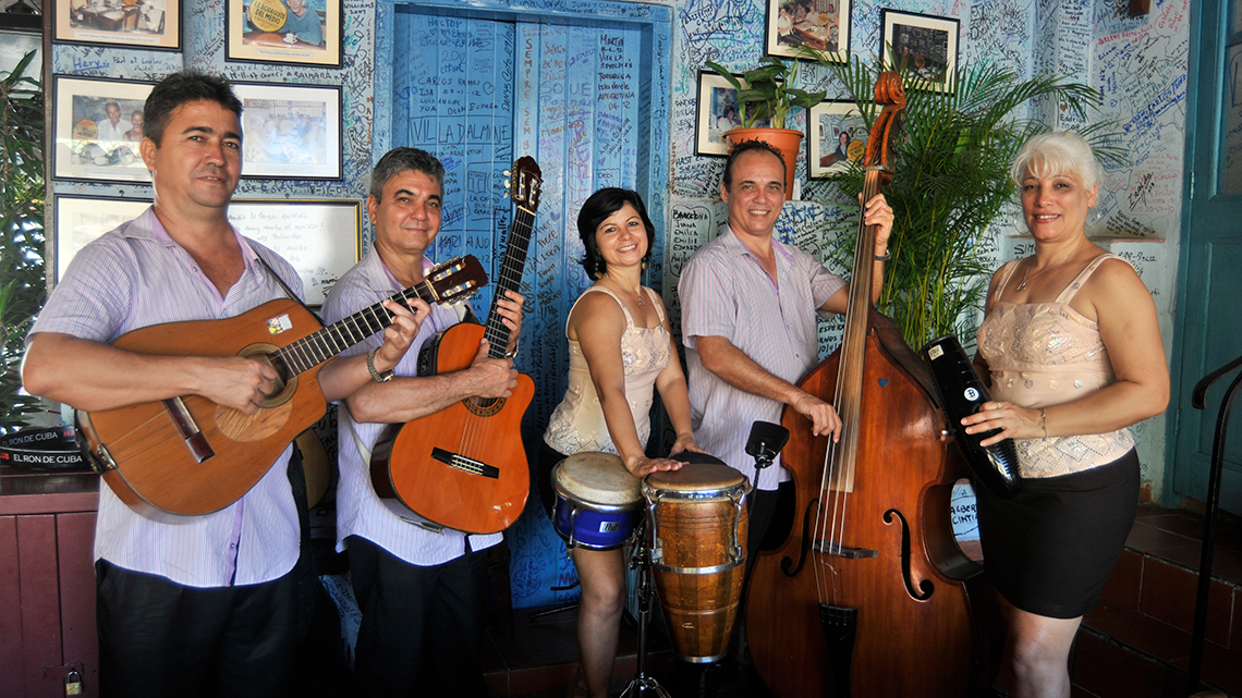 Cuban band in Bodeguita del Medio, Old Havana, Cuba