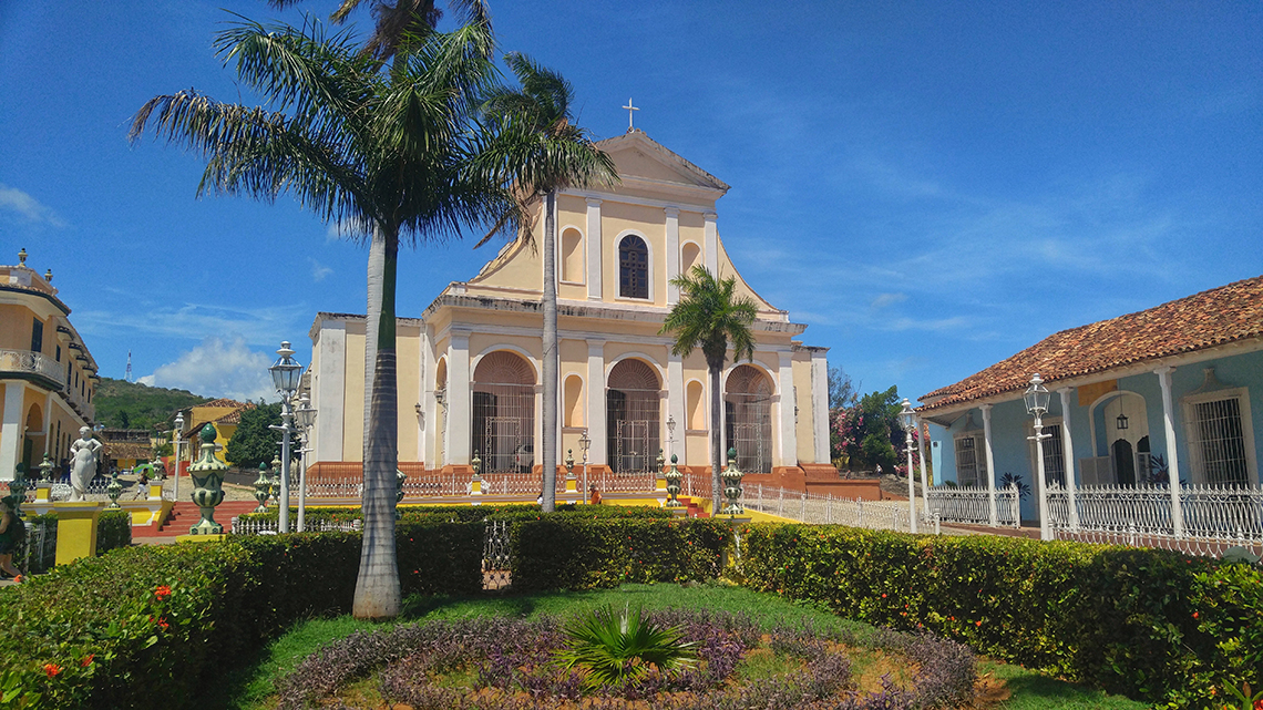 Church and main square in Trinidad, Sancti Spiritus, Cuba