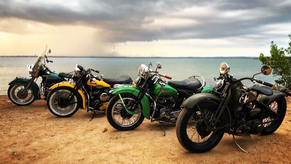 Harley-Davidson bikes from La Poderosa Tours near Varadero, Cuba