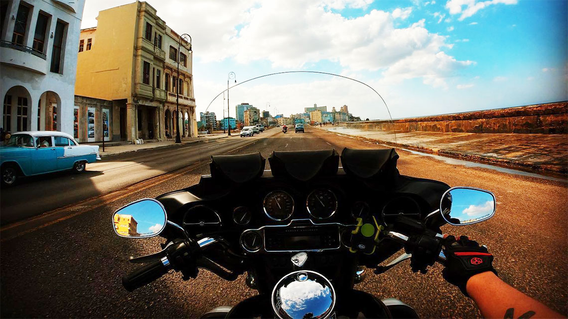 Riding with La Poderosa Tour through Havana's Malecon