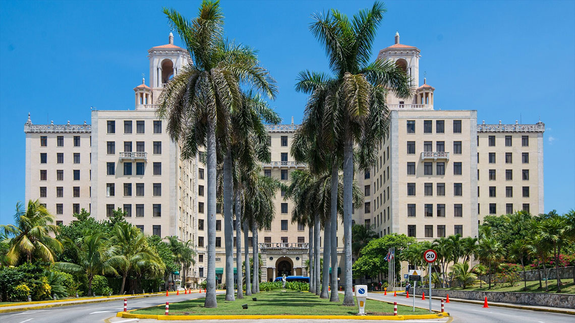 Main entrance to the Hotel Nacional de Cuba