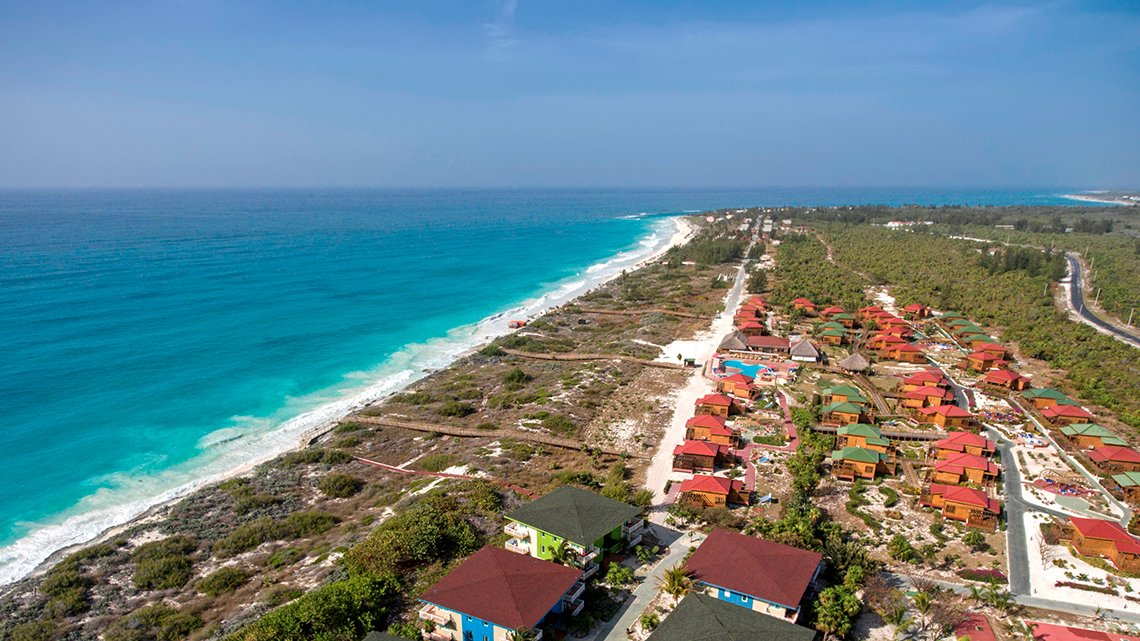 Aerial view of the Sanctuary at Grand Memories Cayo Largo Hotel